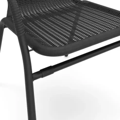 Gartenstuhl NOA Rattan schwarz
