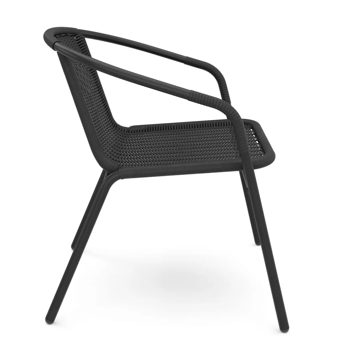 Gartenstuhl NOA Rattan schwarz