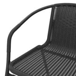 Gartenstuhl NOA Rattan schwarz