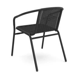 Gartenstuhl NOA Rattan schwarz