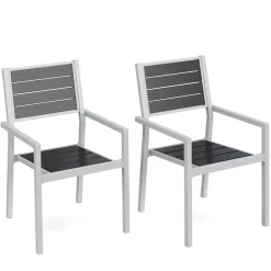 Gartenstuhl PELO 2er Set anthrazit