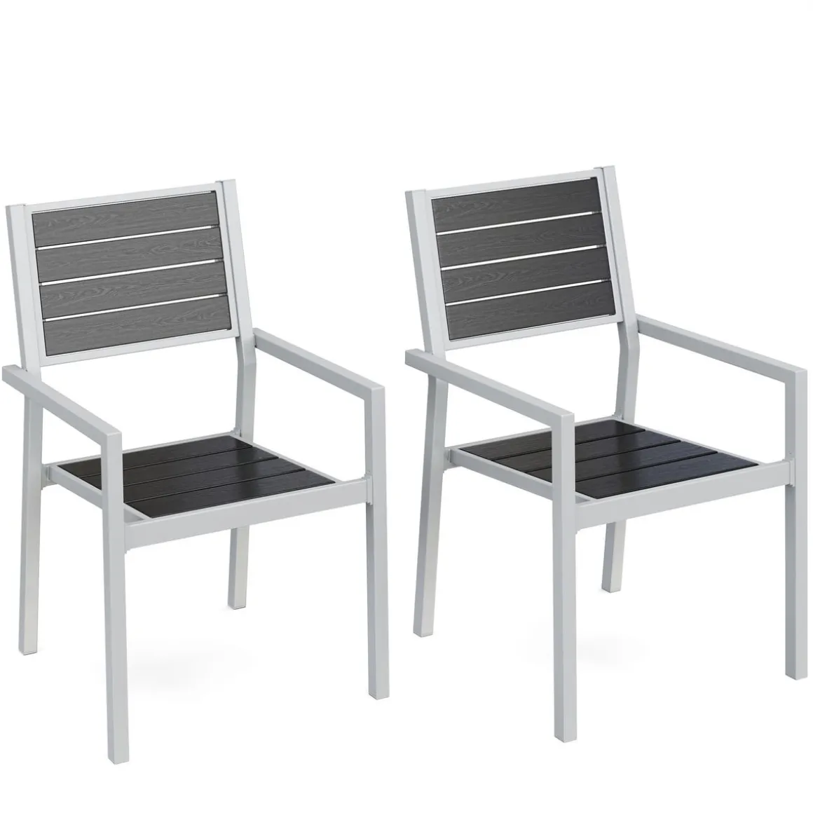 Gartenstuhl PELO 2er Set anthrazit
