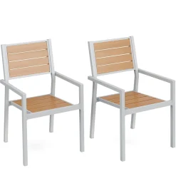 Gartenstuhl PELO 2er Set braun
