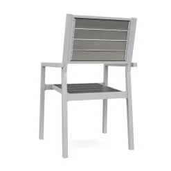 Gartenstuhl PELO 2er Set grau
