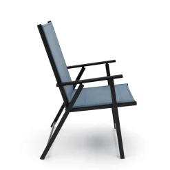 Gartenstuhl REA 4er Set dunkelblau/schwarz