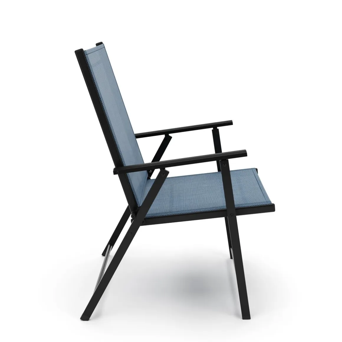 Gartenstuhl REA 4er Set dunkelblau/schwarz