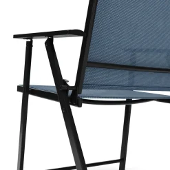 Gartenstuhl REA 4er Set dunkelblau/schwarz