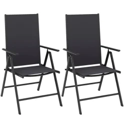 Gartenstuhl WILMA 2er Set anthrazit