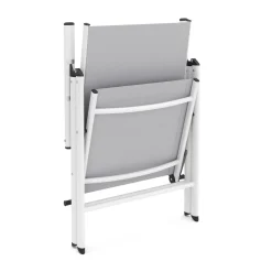 Gartenstuhl WILMA 2er Set grau/weiss