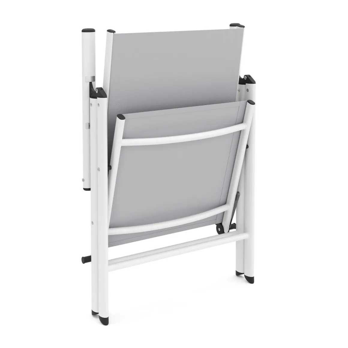 Gartenstuhl WILMA 2er Set grau/weiss