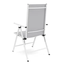 Gartenstuhl WILMA 2er Set grau/weiss