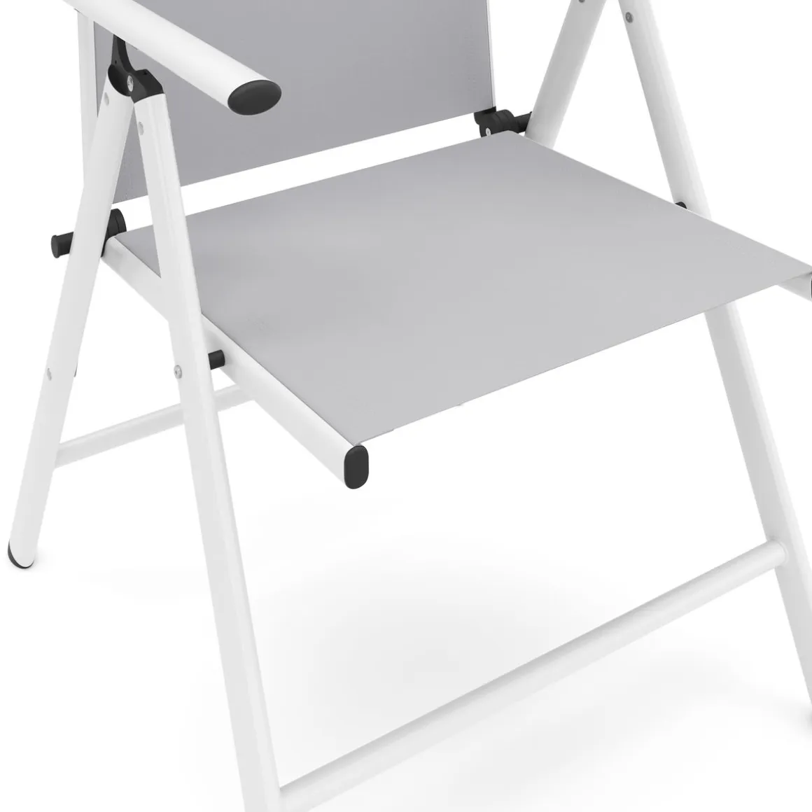 Gartenstuhl WILMA 2er Set grau/weiss
