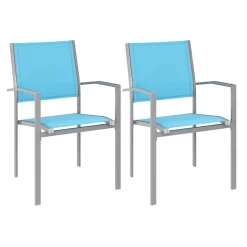 Gartenstuhl ZIA 2er Set blau