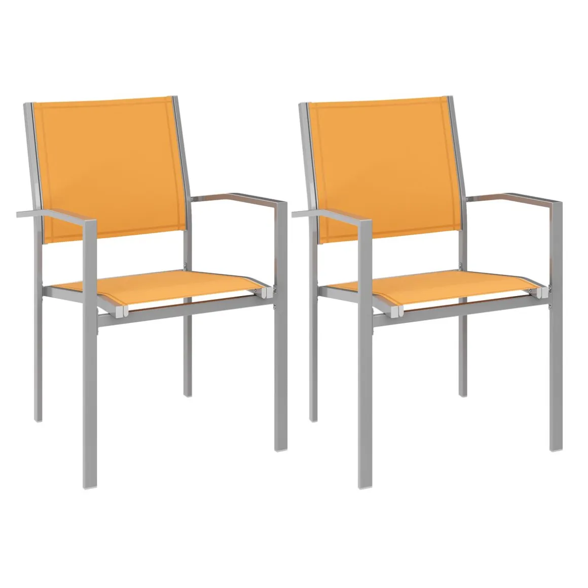 Gartenstuhl ZIA 2er Set orange