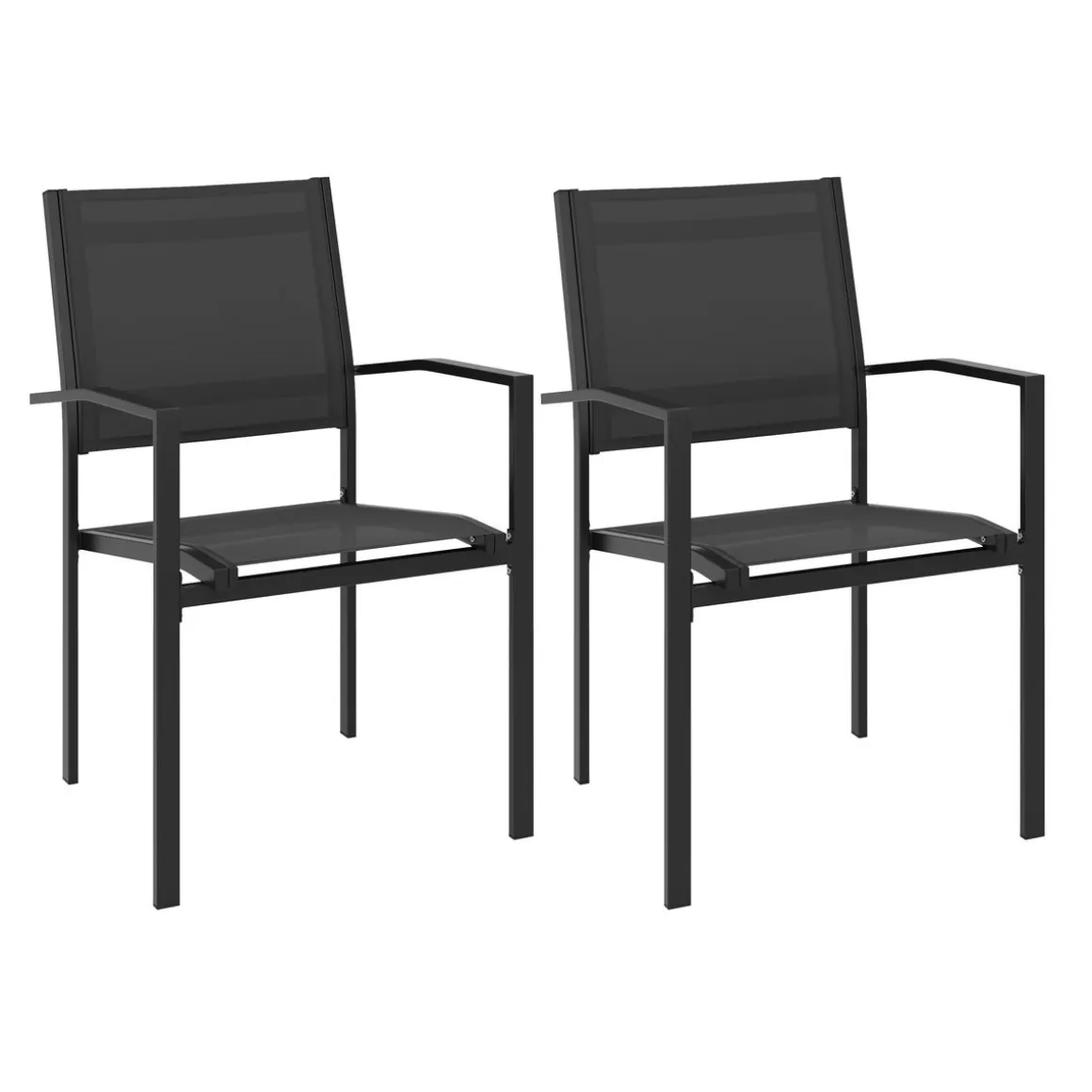 Gartenstuhl ZIA 2er Set schwarz