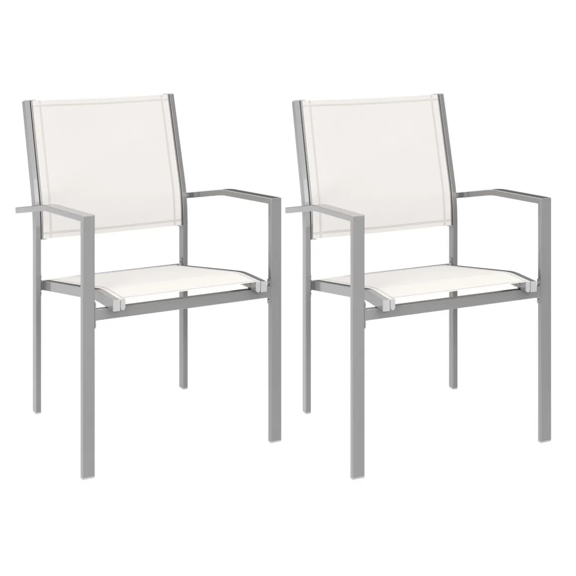 Gartenstuhl ZIA 2er Set weiss