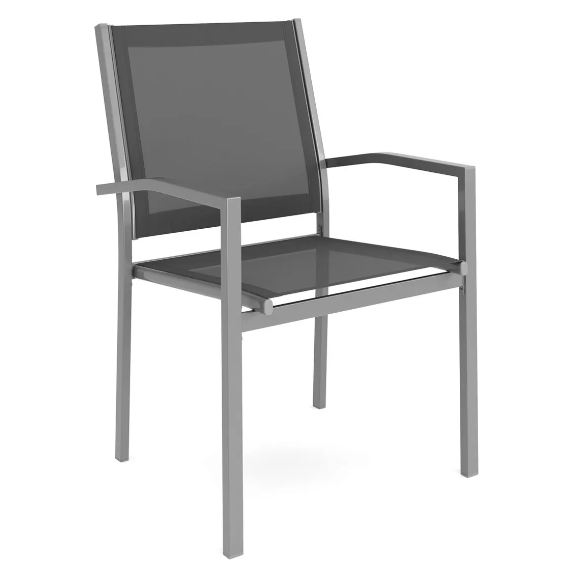 Gartenstuhl ZILLY 2er Set anthrazit