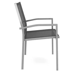 Gartenstuhl ZILLY 2er Set anthrazit