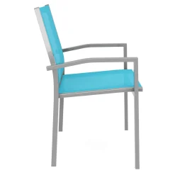 Gartenstuhl ZILLY 2er Set blau