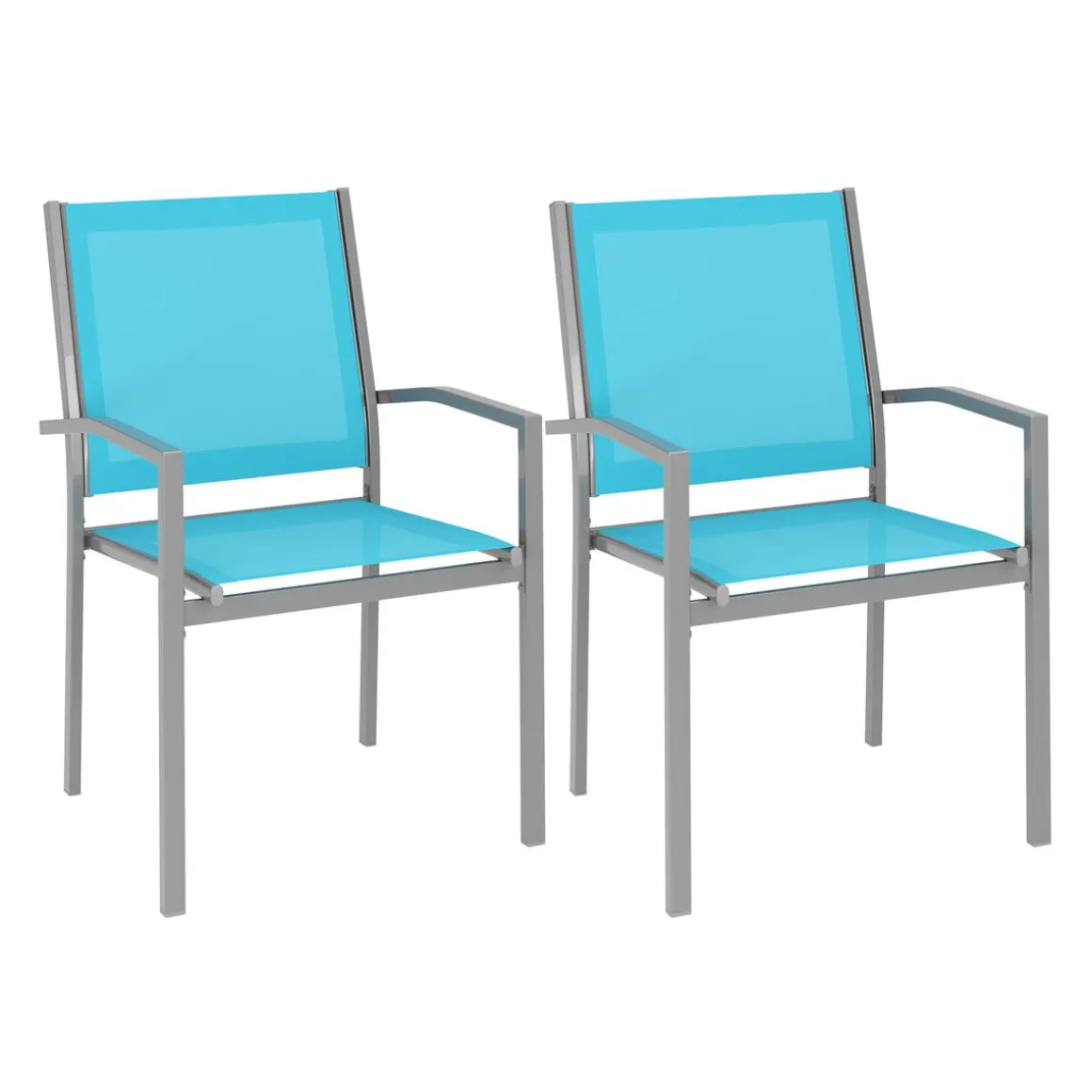 Gartenstuhl ZILLY 2er Set blau