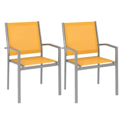 Gartenstuhl ZILLY 2er Set orange