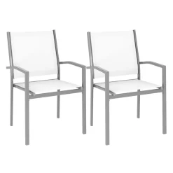 Gartenstuhl ZILLY 2er Set weiss