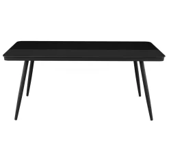 Gartentisch ARUBA 180 x 90 cm schwarz