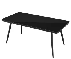Gartentisch ARUBA 180 x 90 cm schwarz