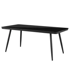 Gartentisch ARUBA 180 x 90 cm schwarz