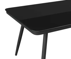 Gartentisch ARUBA 160 x 90 cm schwarz