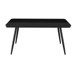 Gartentisch ARUBA 160 x 90 cm schwarz