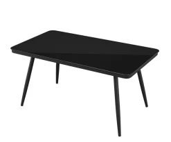 Gartentisch ARUBA 160 x 90 cm schwarz