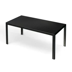 Gartentisch ENZI 180 x 90 cm schwarz