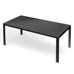 Gartentisch KAVO 200 x 100 cm anthrazit/schwarz