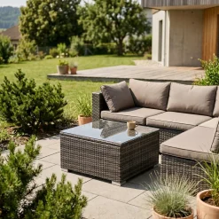 Gartentisch KRETA + LINDOS grau