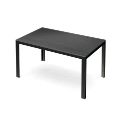 Gartentisch RIVI 150 x 90 cm anthrazit/schwarz