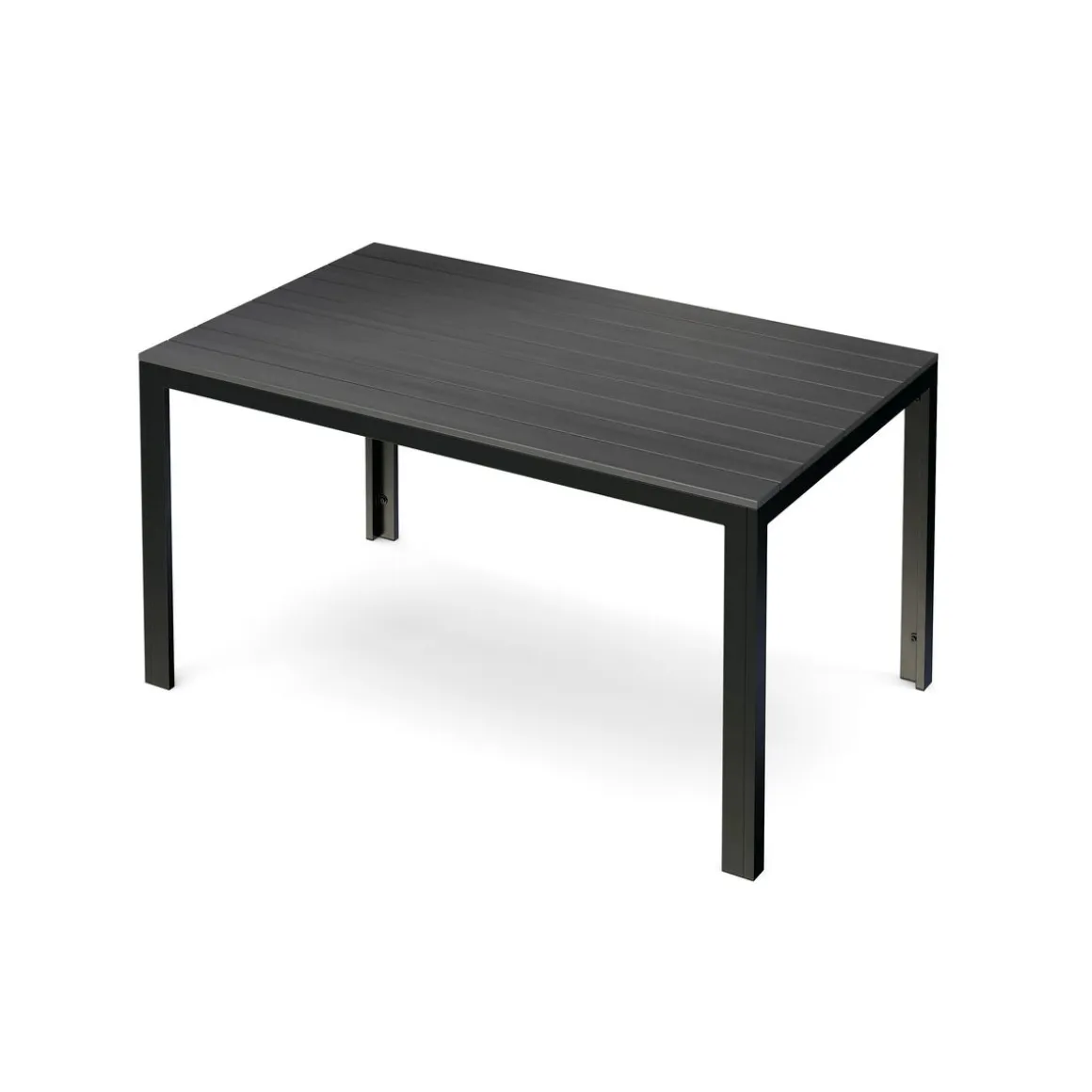 Gartentisch RIVI 150 x 90 cm anthrazit/schwarz