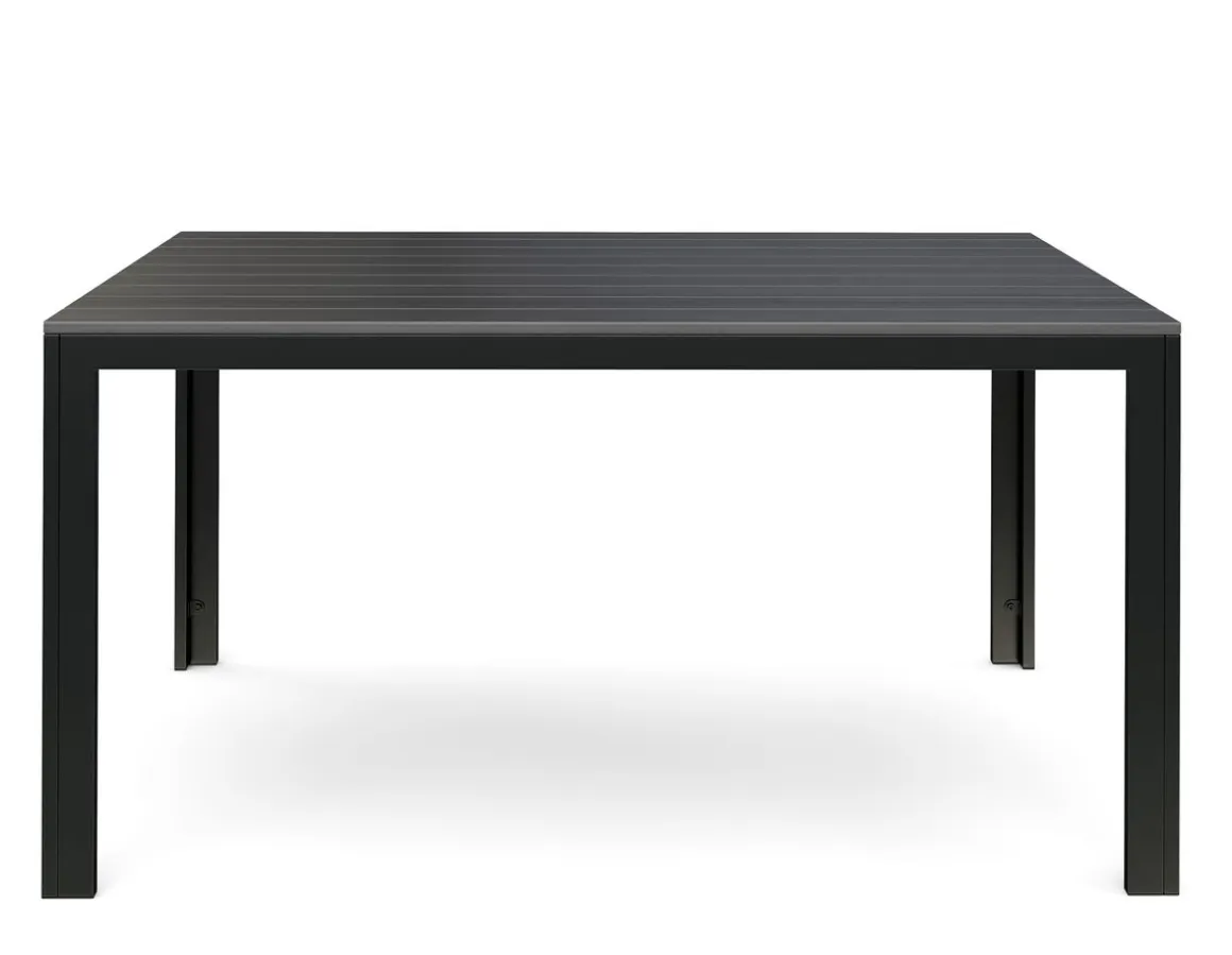 Gartentisch RIVI 150 x 90 cm anthrazit/schwarz