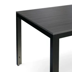 Gartentisch RIVI 150 x 90 cm anthrazit/schwarz