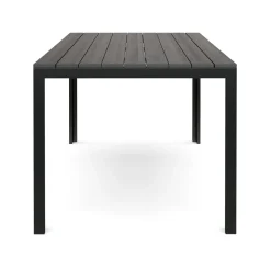 Gartentisch RIVI 150 x 90 cm anthrazit/schwarz