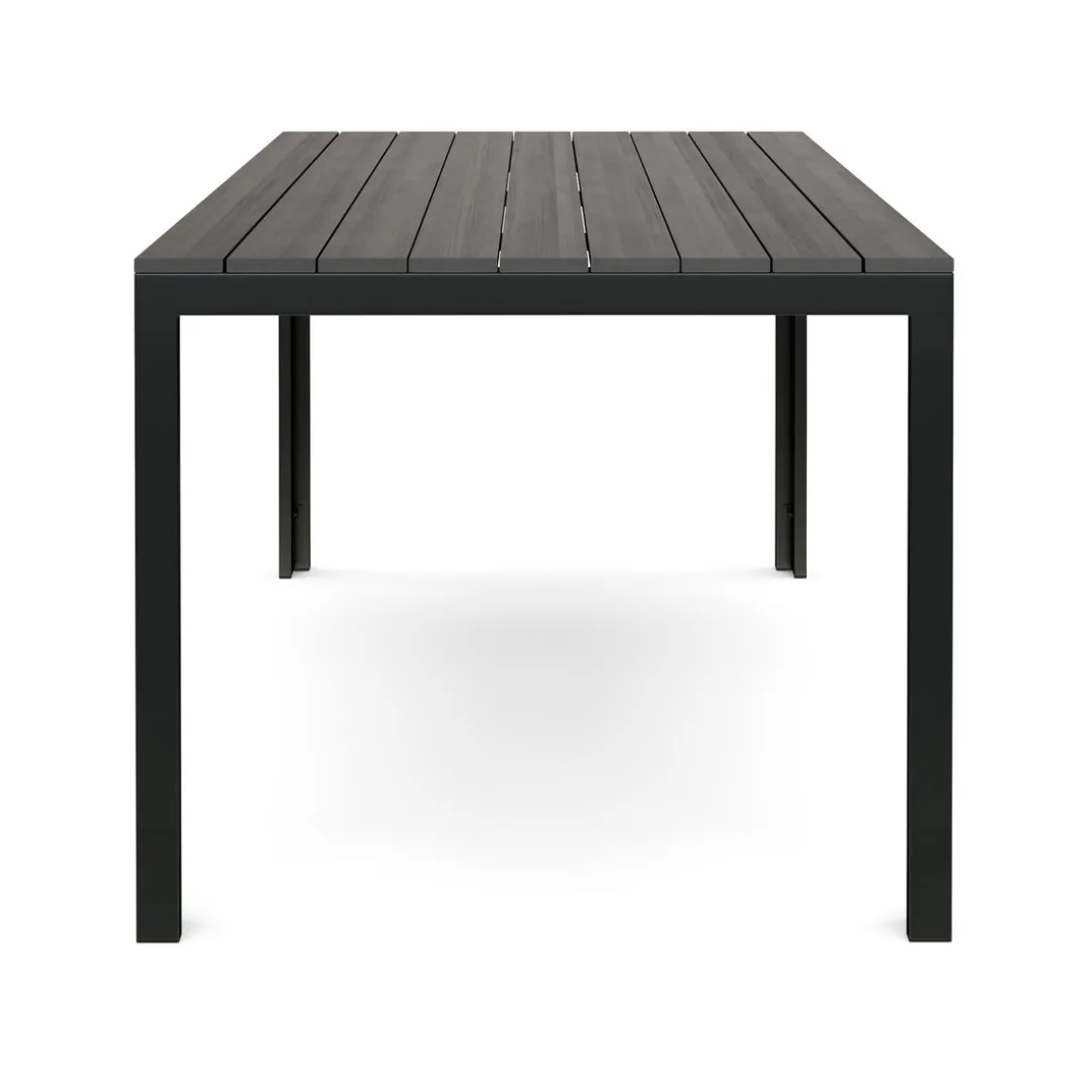 Gartentisch RIVI 150 x 90 cm anthrazit/schwarz