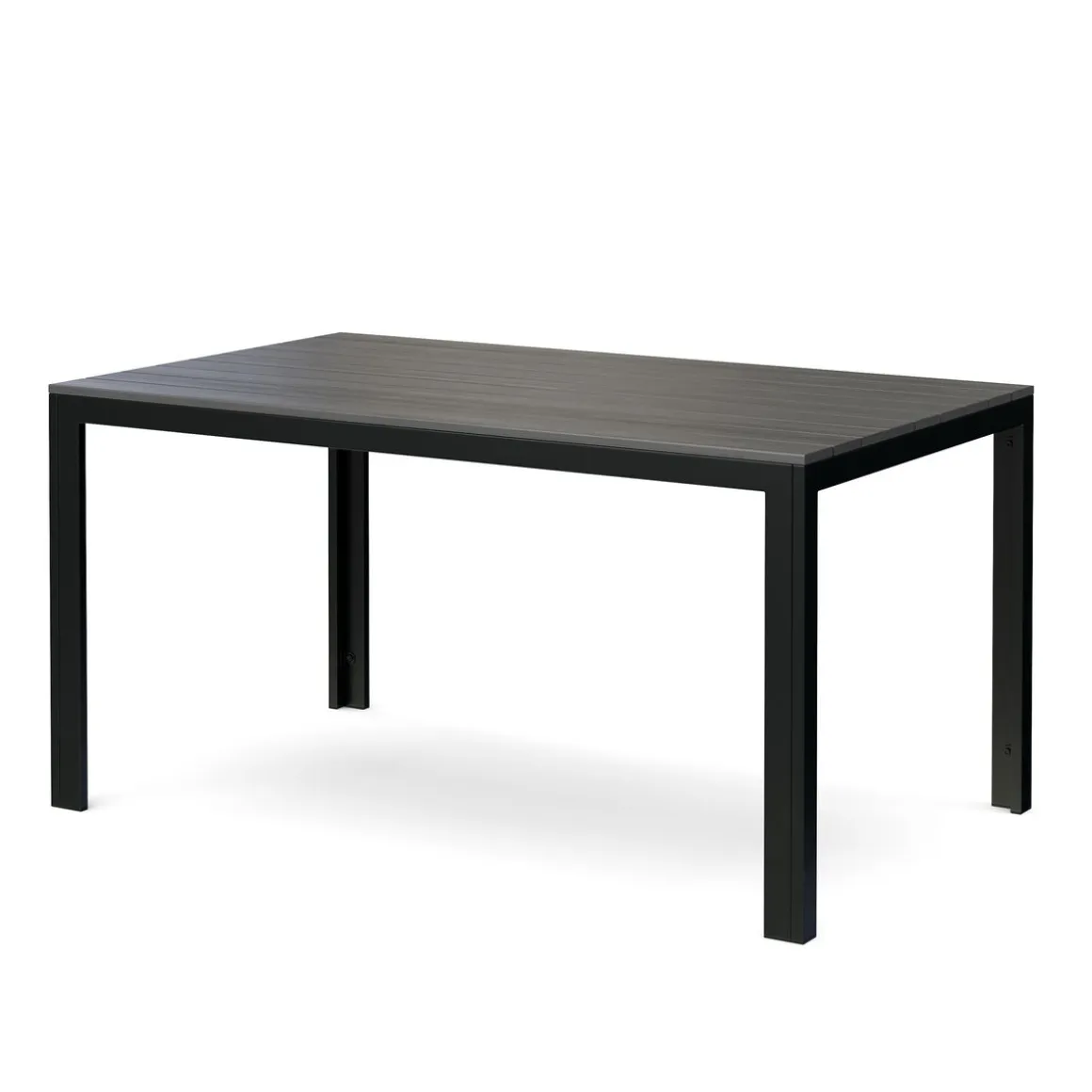 Gartentisch RIVI 150 x 90 cm anthrazit/schwarz