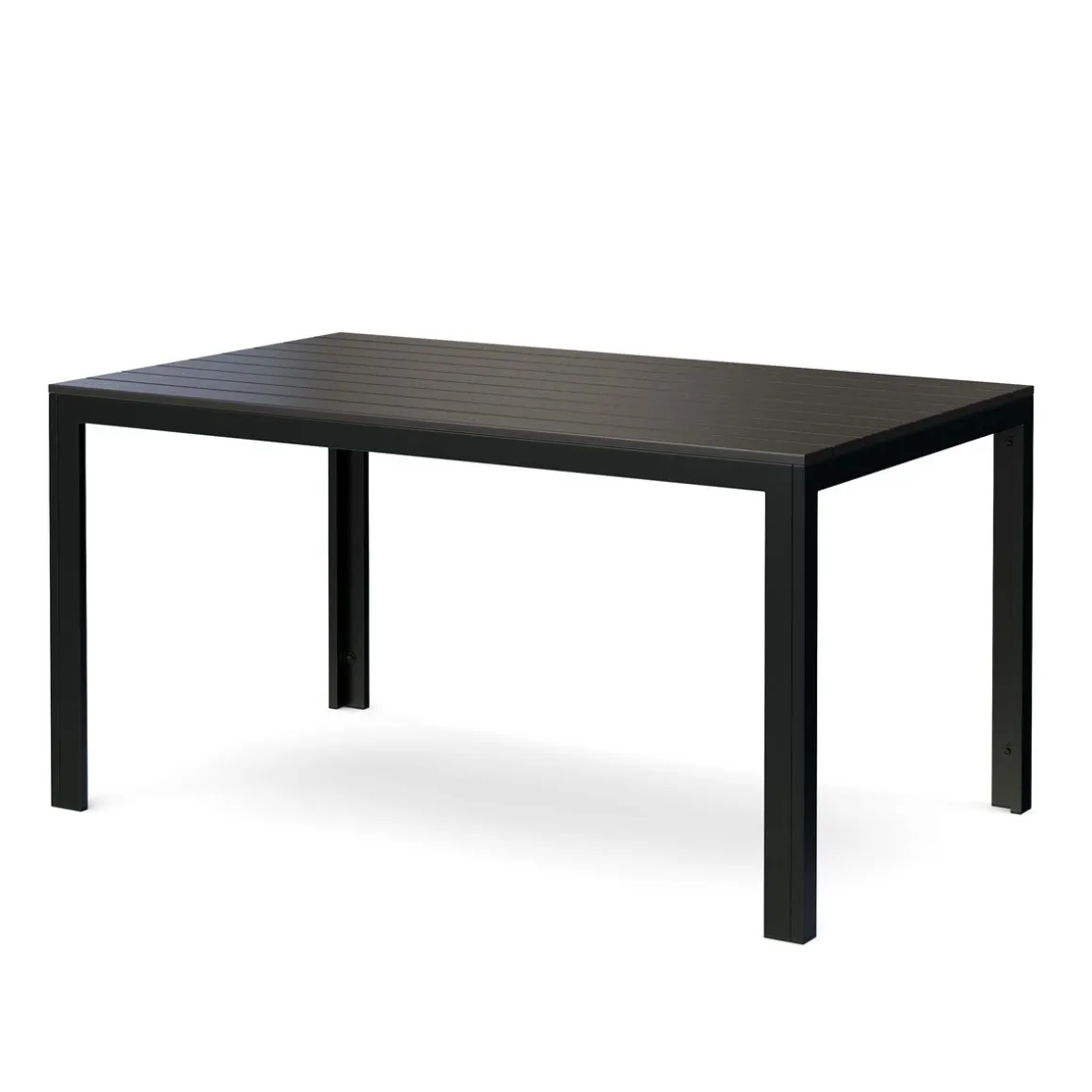 Gartentisch RIVI 150 x 90 cm schwarz