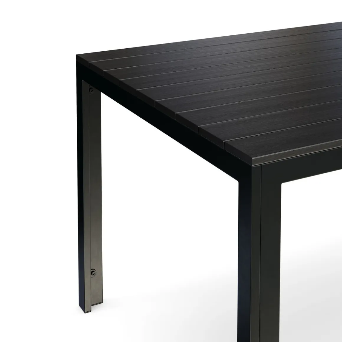 Gartentisch RIVI 150 x 90 cm schwarz