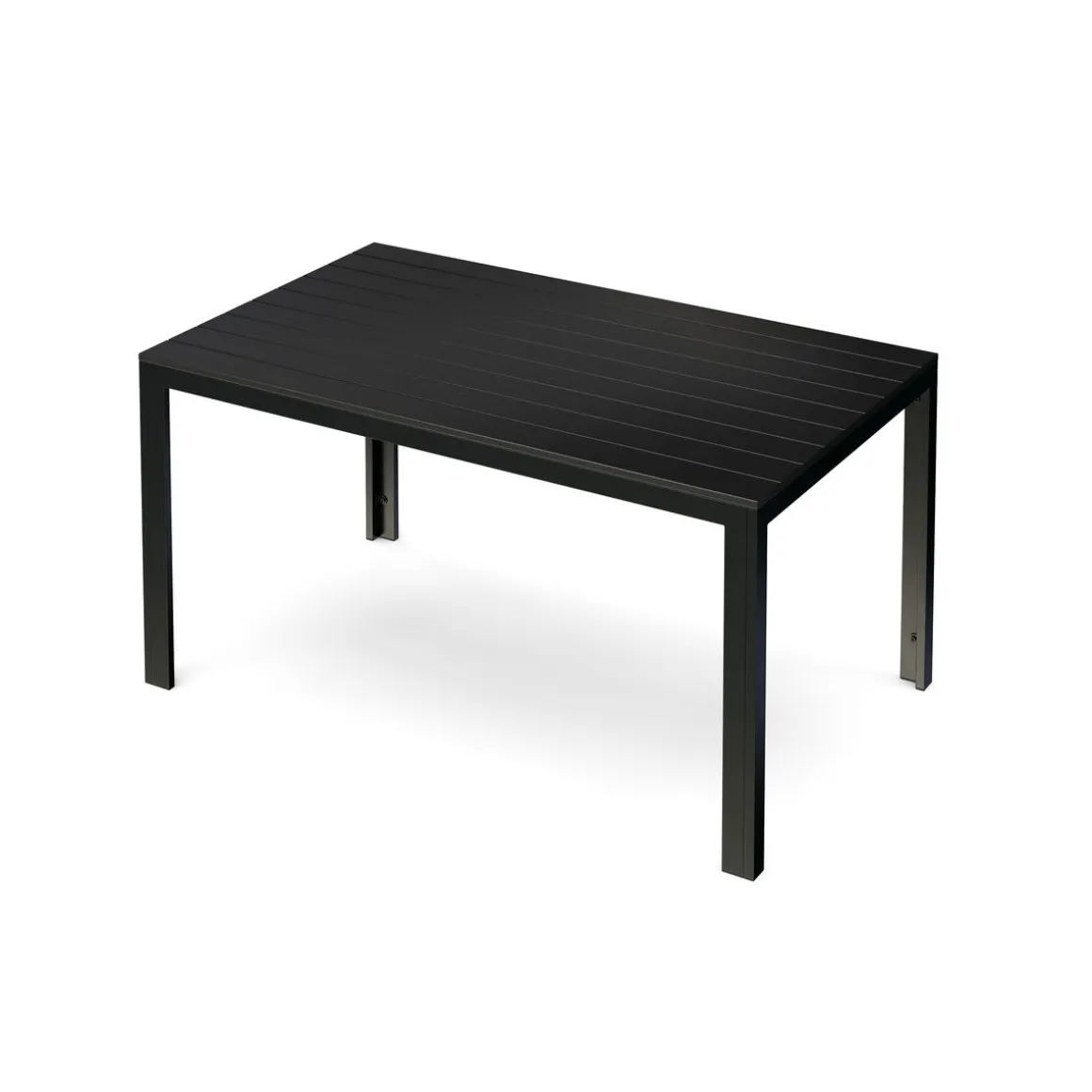 Gartentisch RIVI 150 x 90 cm schwarz