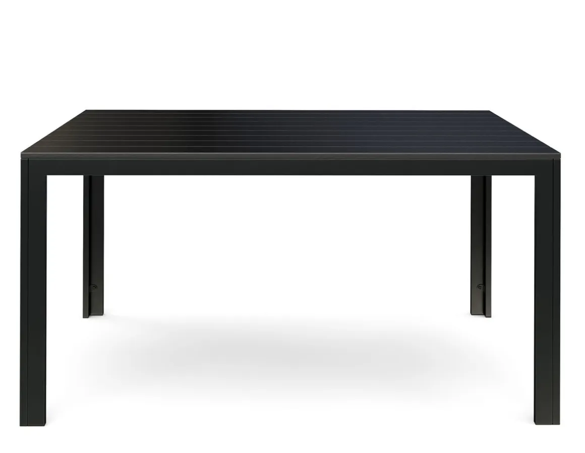 Gartentisch RIVI 150 x 90 cm schwarz