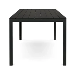 Gartentisch RIVI 150 x 90 cm schwarz