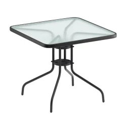 Gartentisch 60 x 60 cm schwarz