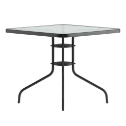 Gartentisch 60 x 60 cm schwarz