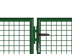 Gartentor Doppeltor mit Schloss 310 x 100 cm grün